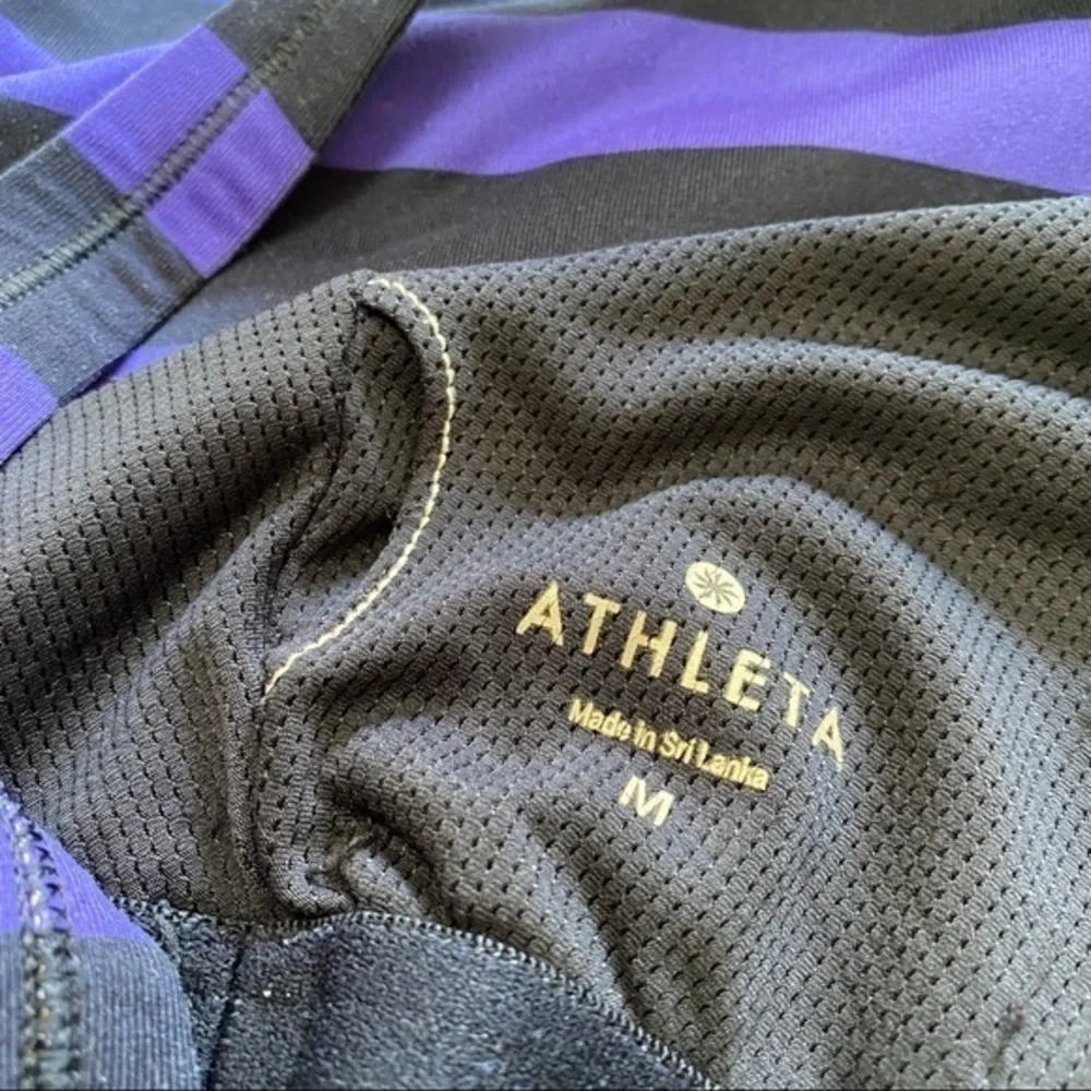 Athleta Optimism Tank Bold Stripe Top Purple Stripe Medium - Picture 11 of 15